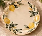 Assiette Olea, modèle Citrons méditerranéens