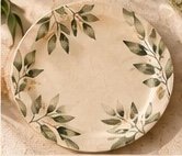 Assiette Olea, modèle Feuillage délicat