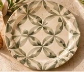 Assiette Olea, modèle Motif géométrique doux