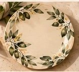 Assiettes grand format Oliviers classique