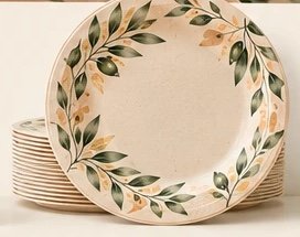 Stack of Olea 10-inch plates