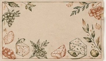 Napperon rectangulaire Illustrations gourmandes