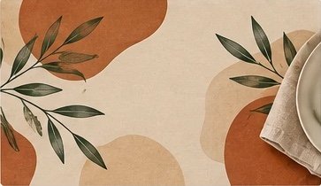 Napperons rectangulaires Terracotta moderne