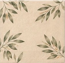 Serviette de table Olea, modèle Feuillage délicat