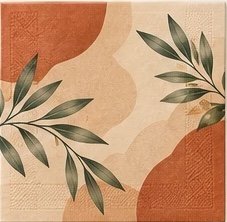 Serviette de table Olea, modèle Terracotta moderne